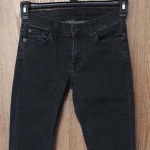 7 For All Mankind - Black Denim Jeans - Roxanne - Made in USA - Size 28
